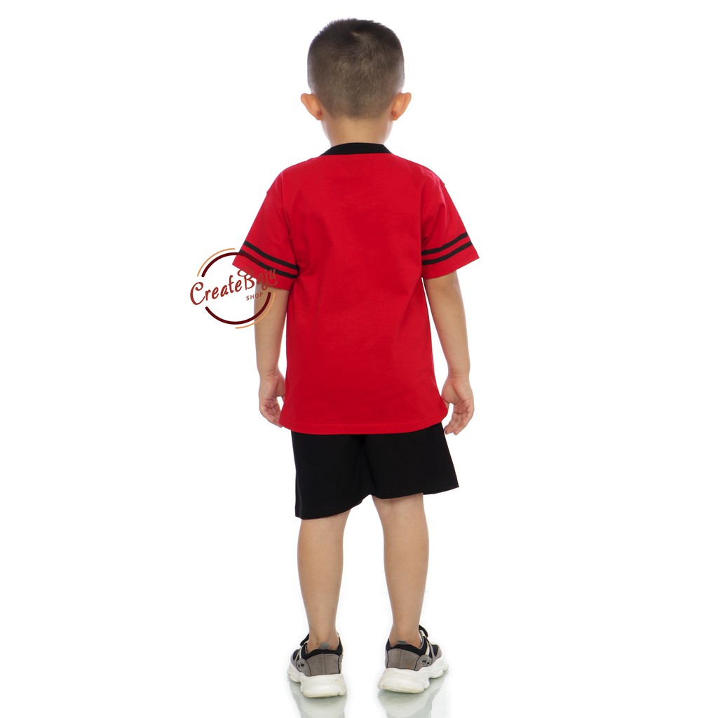 Setelan Anak Laki-Laki Hayami 2-9 Thn Spidermen Merah Jaring Baju Anak Laki