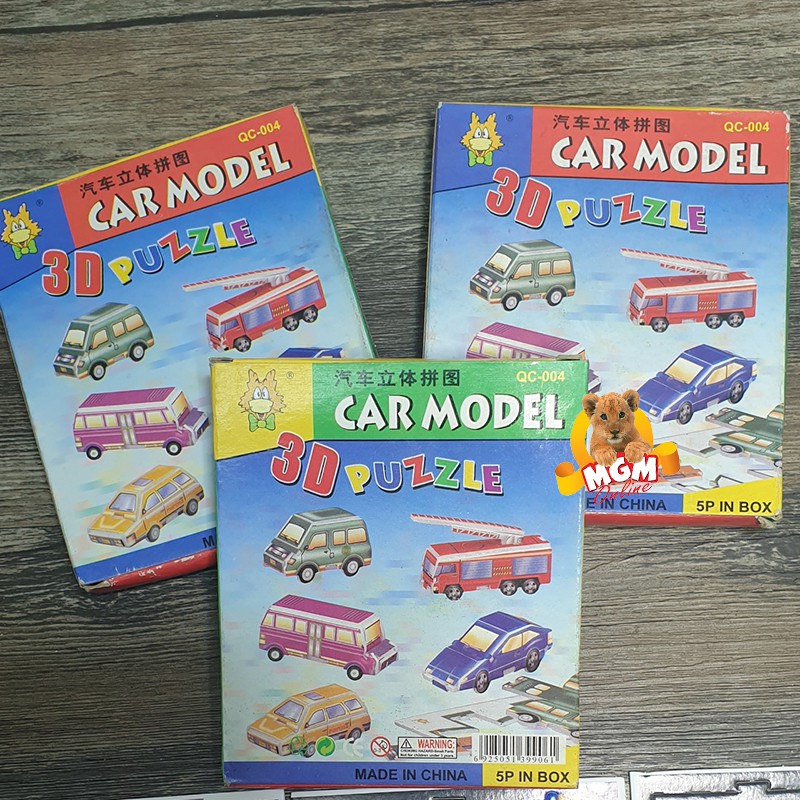 3D Puzzle Model Mobil 5pc - Melatih Kreatifitas &amp; Keterampilan Anak