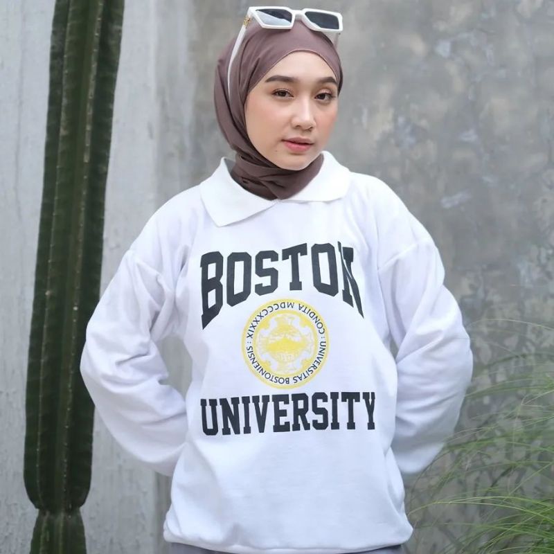 Boston Colar Sweater | Fashion Terkini | Sweater Termurah Korean Style