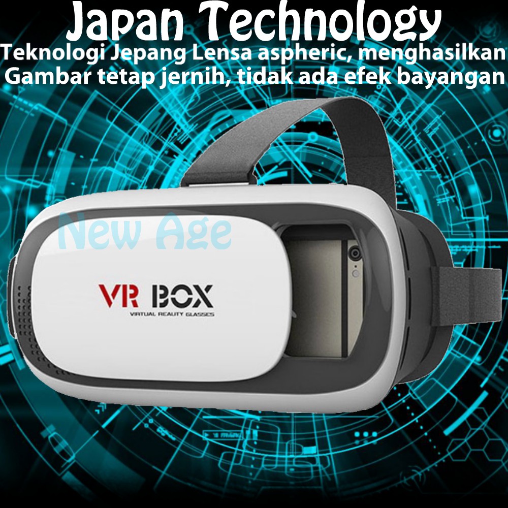 New VR Box Virtual Reality 3D Generasi 2 - Kompatibel Hp 4-6 inch