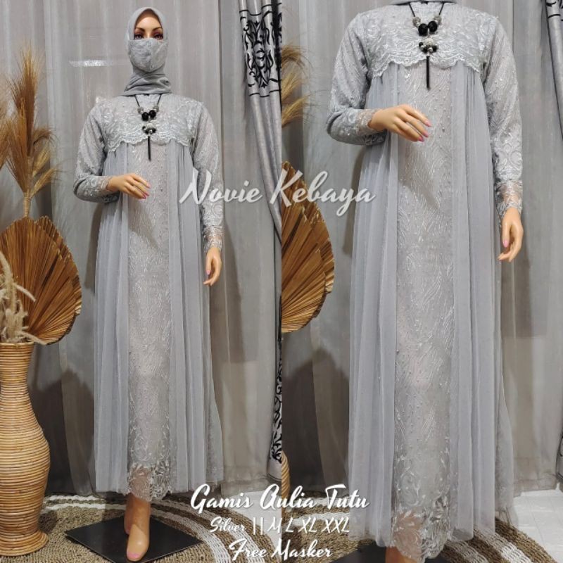 KEBAYA ORIGINAL/BAJU MUSLIMAH/GAMIS LEBARAN/GAMIS AULIA/BY NOVIE