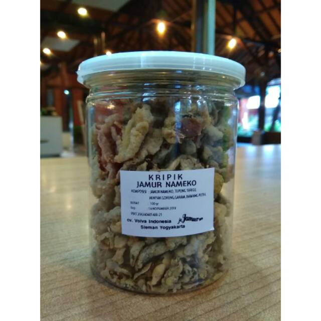 Keripik jamur nameko Gurih Asin Kriuk khas jejamuran