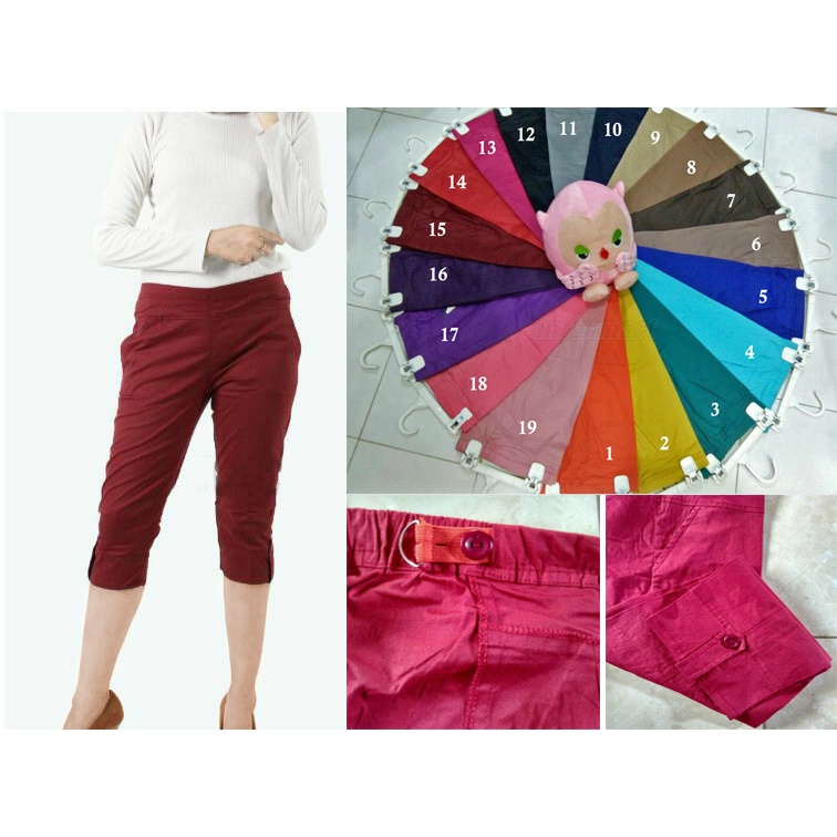 Celana Katun Stretch 7/8 , Celana Legging Leging 7/8