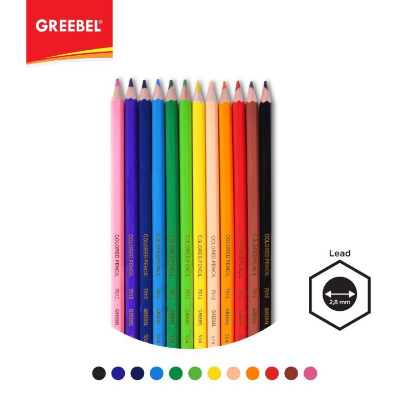 Pensil Warna Greebel 12 Panjang