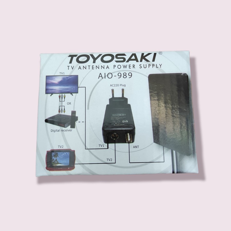 ADAPTOR ANTENA TV POWER SUPPLY ANTENA TV TOYOSAKI AIO-989 BOSTER TV POWER SUPPLY TV DIGITAL