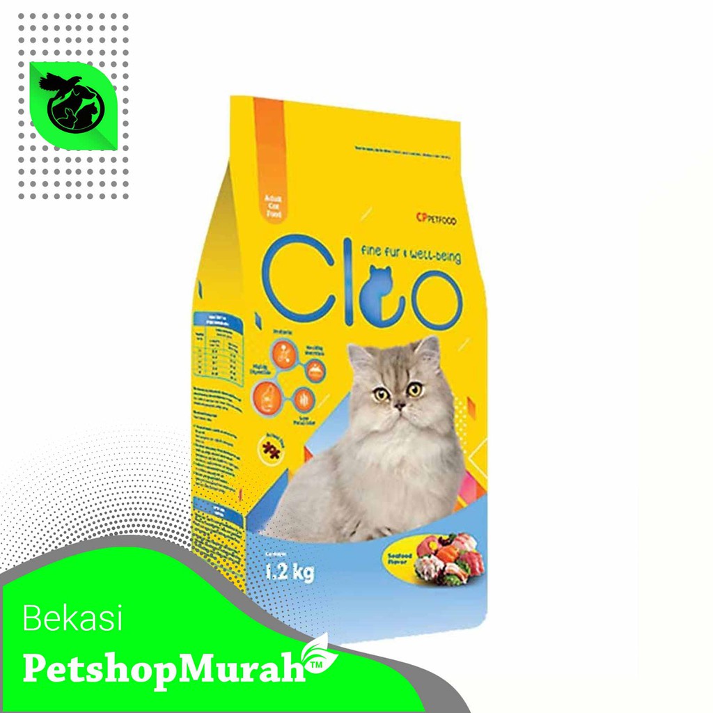 Makanan Kucing Dewasa Cleo Seafood 1,2kg Cat Food Adult