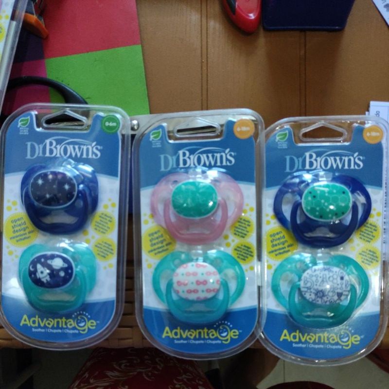 Empeng Dr Browns Advantage Pacifier Stage 1 (0-6bulan) dan Stage 2 (6-18bulan)