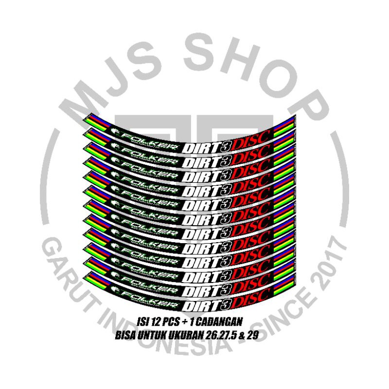 sticker decal RIMS MTB Folker dirt 3