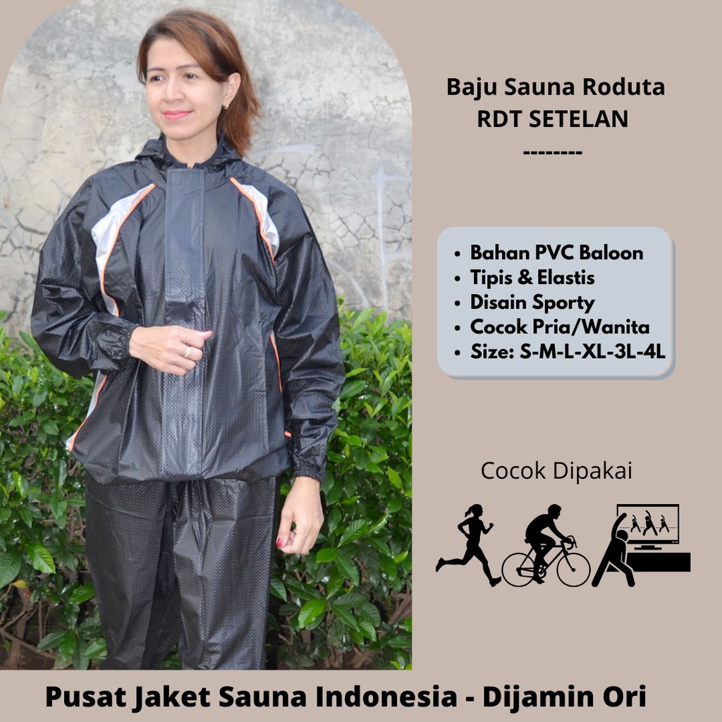 Jaket Sauna Roduta Tipe RDT Hitam