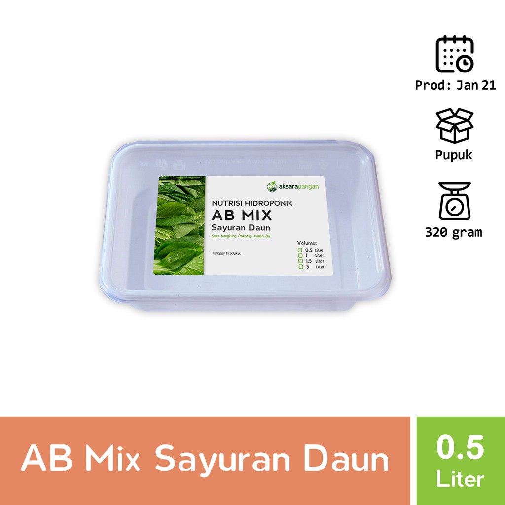 Nutrisi Hidroponik AB Mix Sayuran Daun