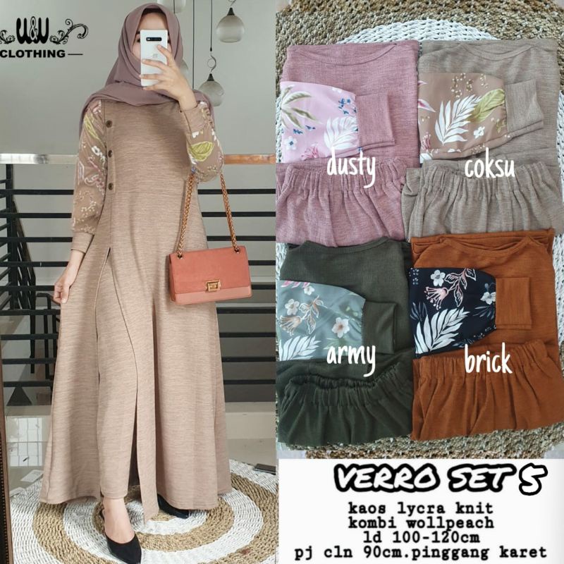 126 SETELAN LYCRA KNIT >> VERRO SET 5 BY W&W ALFASHION