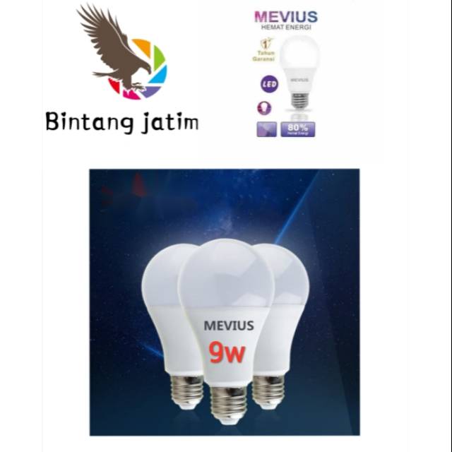 lampu led super terang 9w/ bohlam led murah bagus