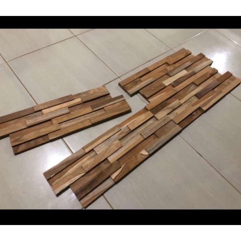 Jual Panel Dinding Panel Dinding Kayu Jati D Indonesia Shopee Indonesia