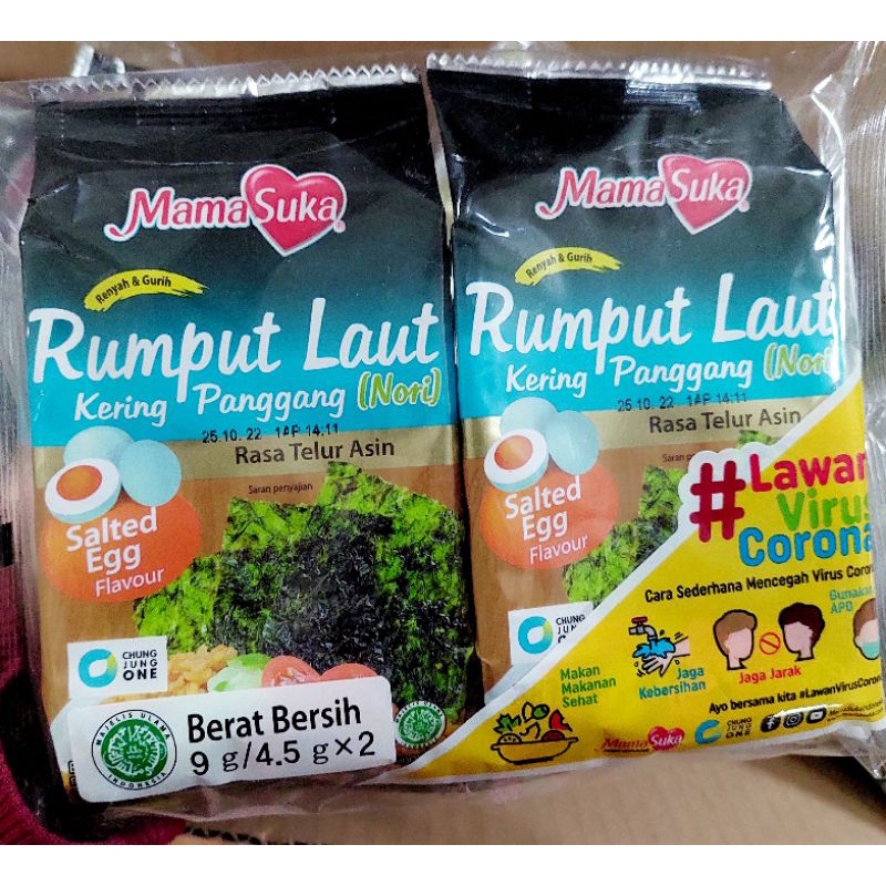 Mama Suka Rumput Laut Kering Panggang ( Nori ) 2 x 4,5 gr