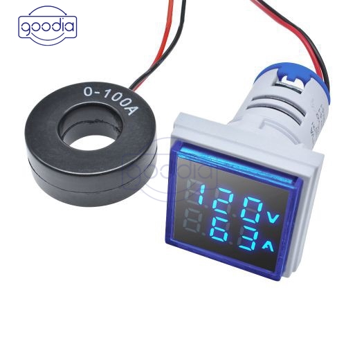 ✈【Fast/COD】✈22mm Mini Digital LED Display AC50-500V 0-100A Voltmeter Ammeter Voltage Current Meter