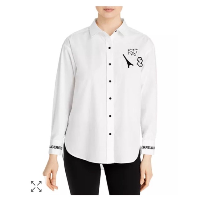 Karl Lagerfeld patches shirt
