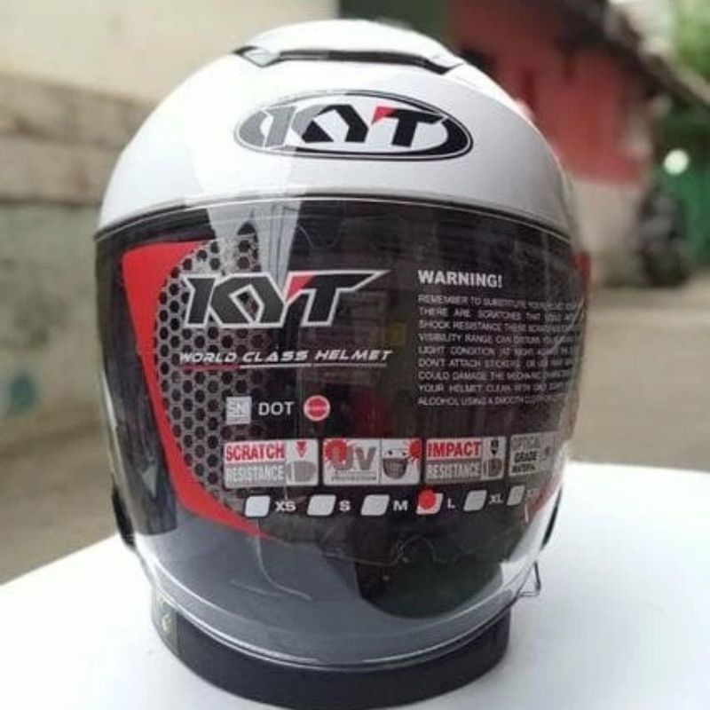KYT KYOTO+bonus sticker SHOEI merah marun doff maroon dop putih white