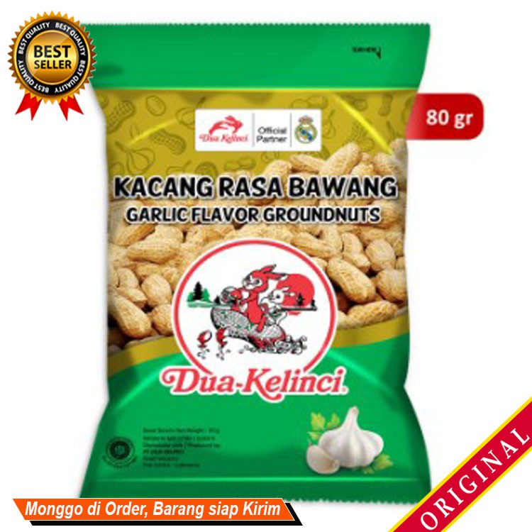 

Jajanan Lebaran Snack camilan keluarga Sajian bekal menyenangkan DUA KELINCI Kacang Rasa Bawang 75g