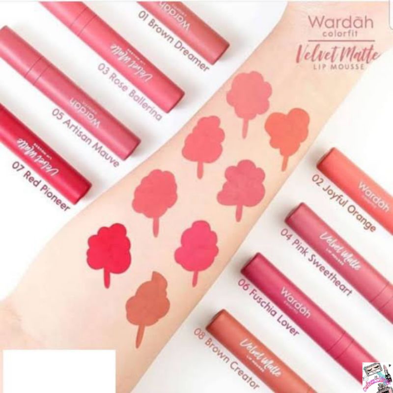 ☃Cutezz_Ching1☃Wardah Colorfit Velvet Matte Lip Mousse 4g