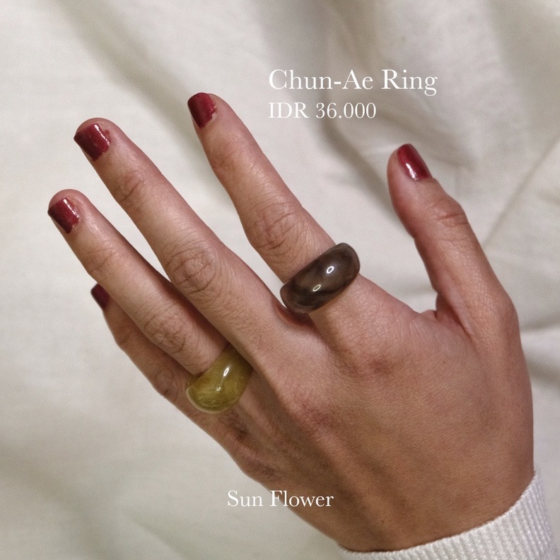 SunFlower - Cincin Korea Korean Ring Chun-Ae - Resin