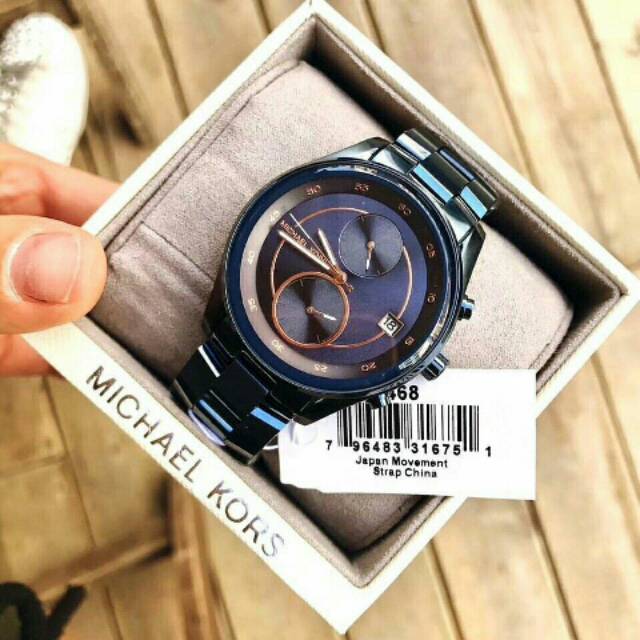 Michael Kors Briar Navy Blue Dial Ladies Multifunction Watch, MK6648