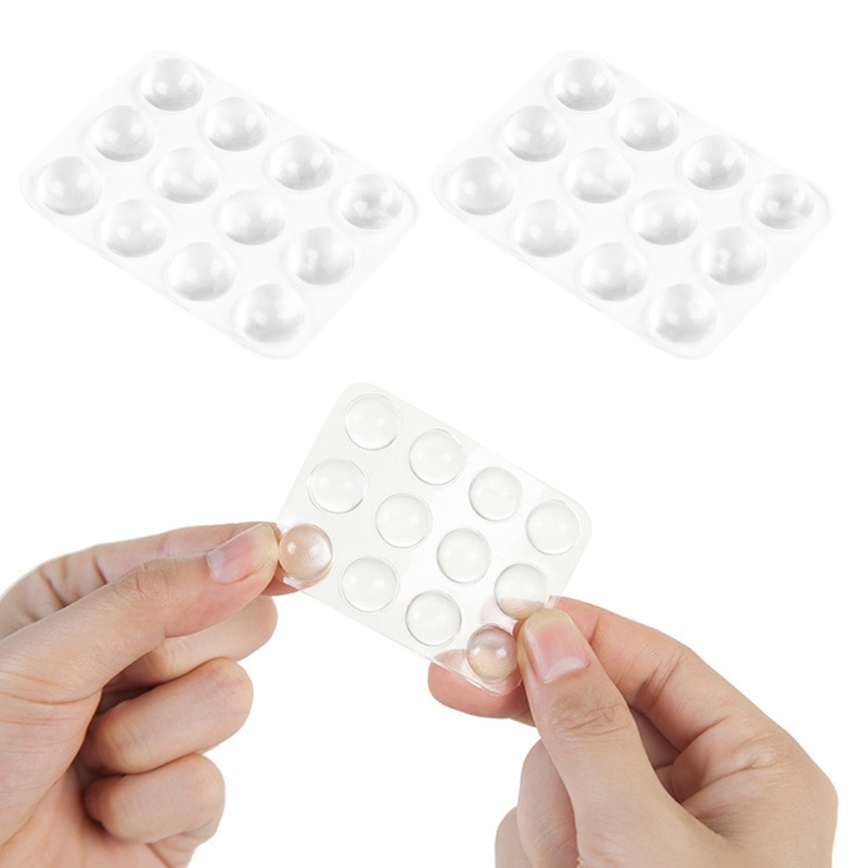 24pcs/set Self-adhesive Silikon Pintu Lemari Crash Pad Anti-Tabrakan Pads Silencing Pad Stiker Laci Damper Buffer Closestool Cushion Shock Absorber