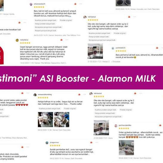 

TERLAKU.! Susu Almond/Alamon Premium/ Susu Nutrisi/ Sumber Serat/ ASI Booster & Brain Nutrition / Ha