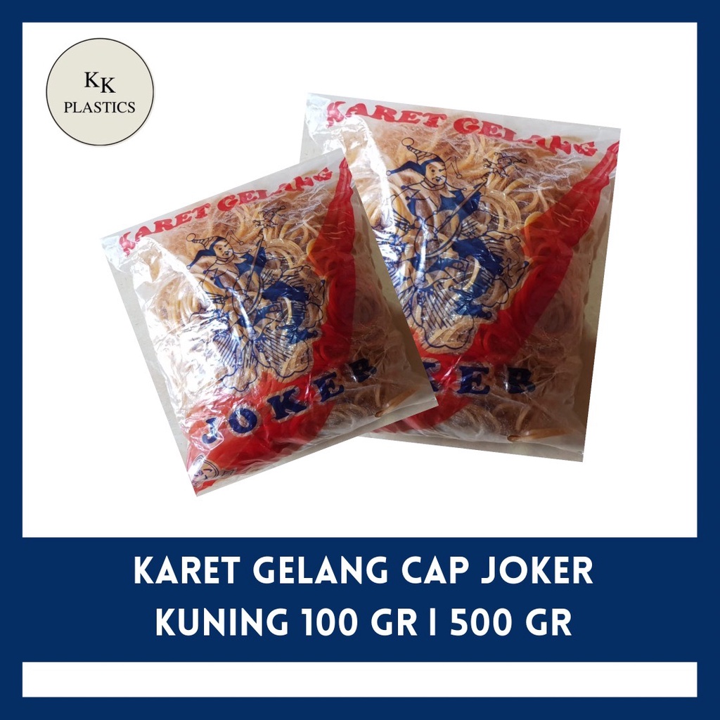 

KARET GELANG KUNING BERKUALITAS CAP JOKER | 100 GR 500 GR