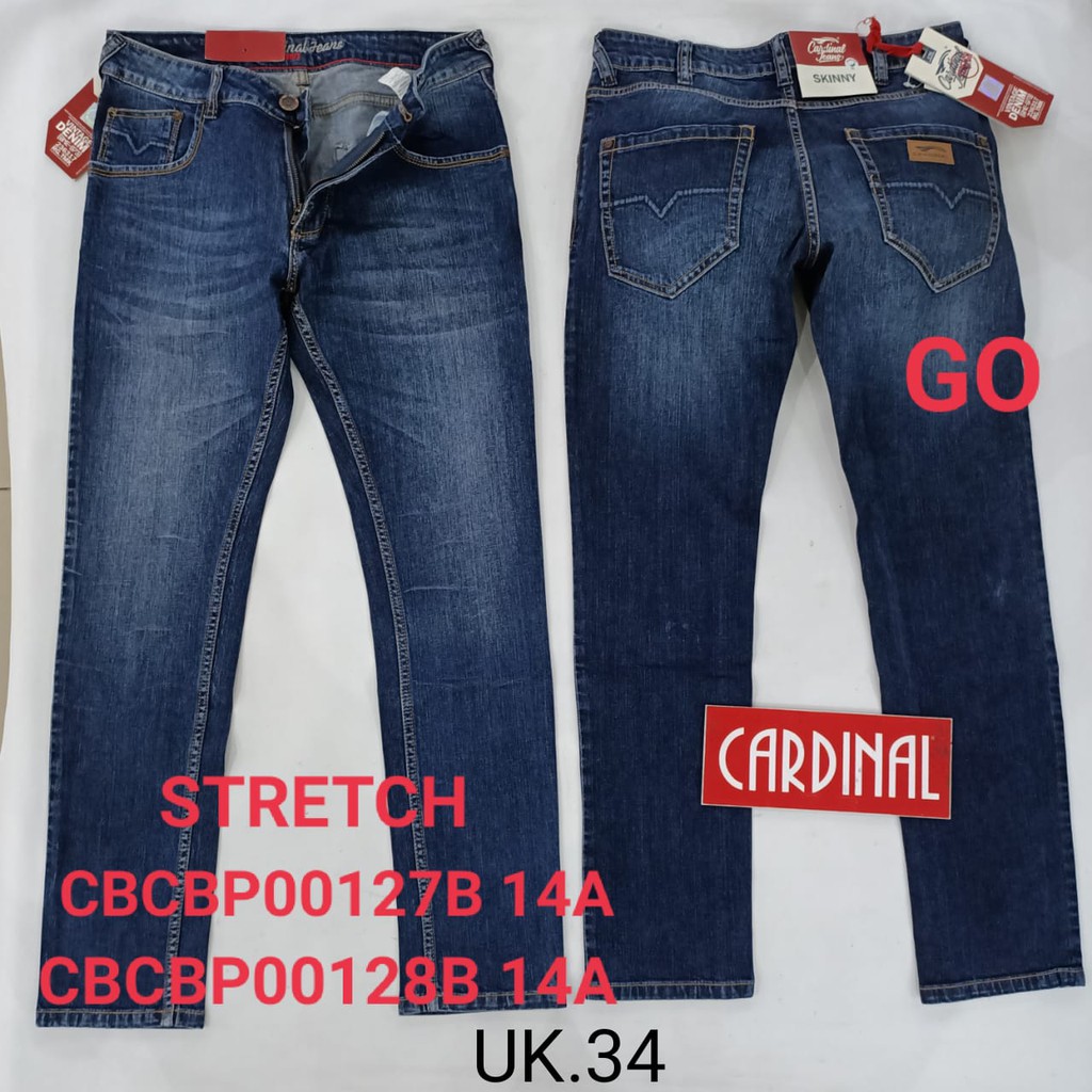 gof 34 CARDINAL CBCBP Celana Panjang Jeans Pria Pencil Stretch Slimfit Super Skinny Sobek Bermuda