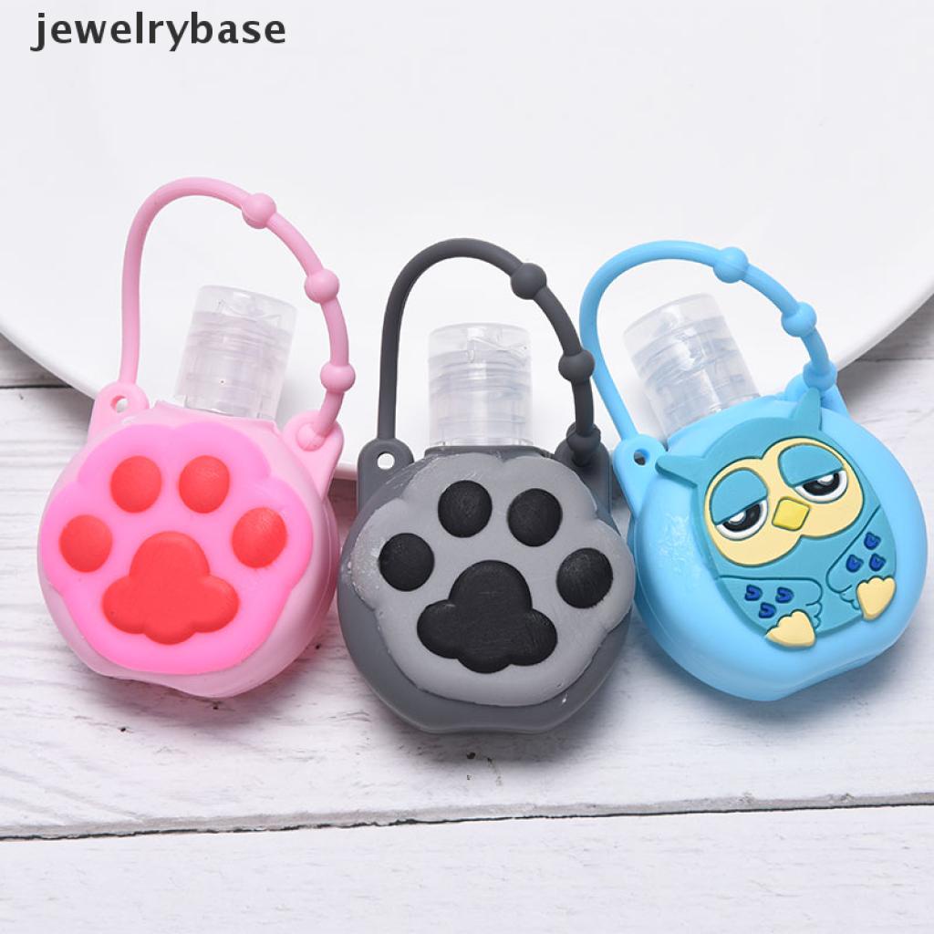 Case Gel Silikon Bentuk Botol Bulat Motif Kartun Ukuran 30ML Untuk Hand Sanitizer