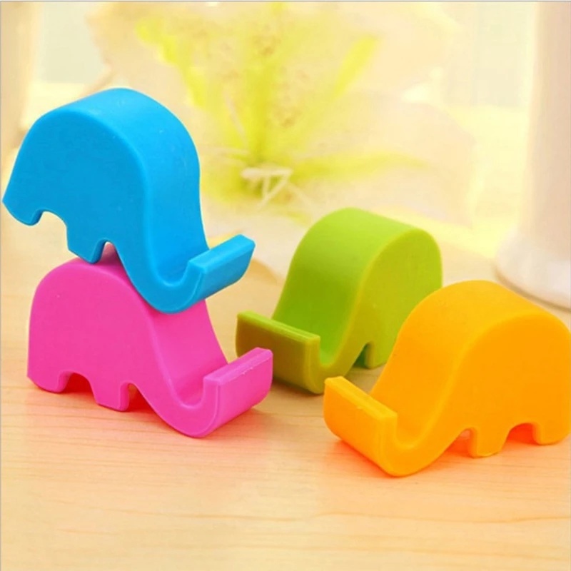 Stand Holder Handphone / Tablet Universal Portable Bentuk Macaron / Gajah Untuk For iPhone / Android