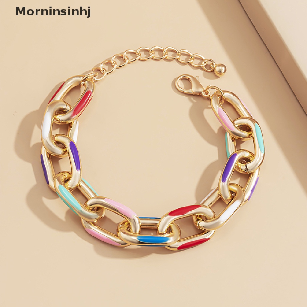 Mornin Fashion Seksi Rantai Chokers Besar Multicolor Kuba Rantai Liontin Kalung Menawan Wanita Perhiasan id