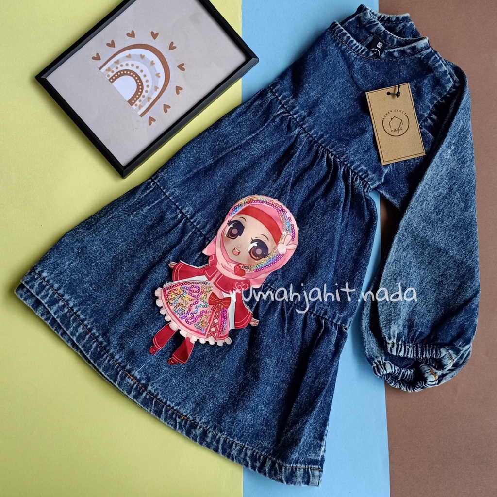 Dress jeans anak karakter