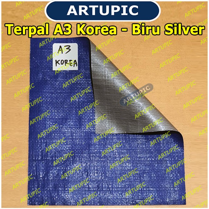 TERPAL A3 KOREA BIRU SILVER TERPAL KANDANG AYAM TERPAULIN SAGITARIUS KUALITAS DIATAS DIAMOND CINA