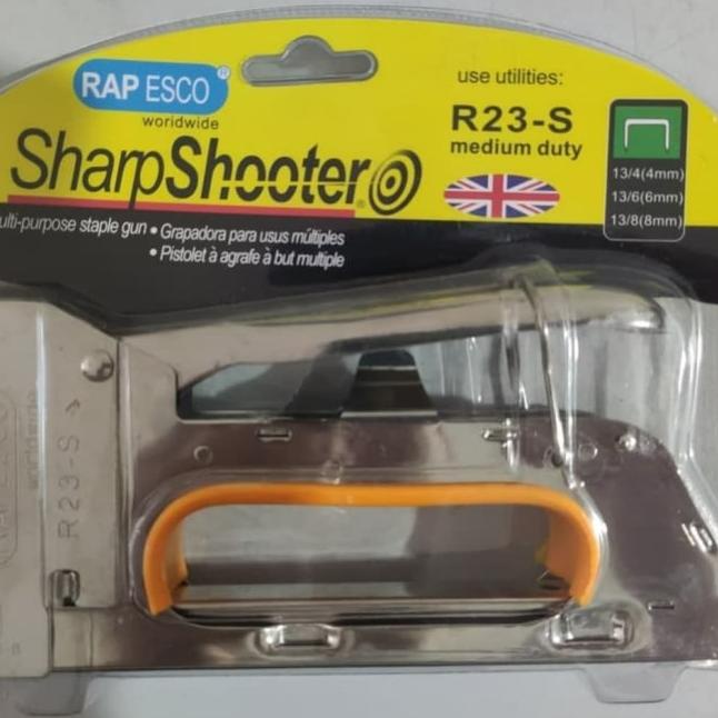 

Terlaris Staples Tembak 13/4-6-8mm / Cekrekan / Hekter Gun Tacker / Steples Sofa / Jok Motor / Kayu