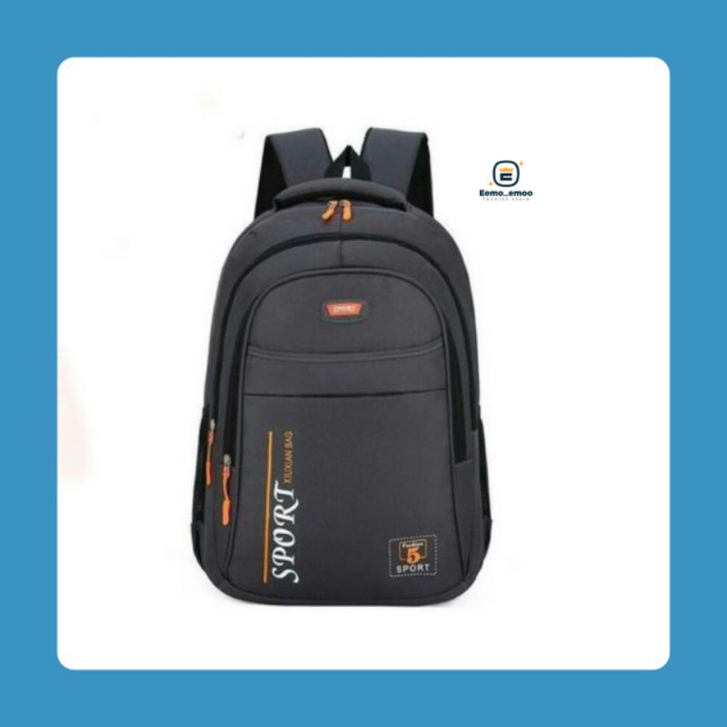 Tas Ransel anak laki - laki SMP/SMA Tas Sekolah pria punggung Distro Backpack Sport EMOEMO