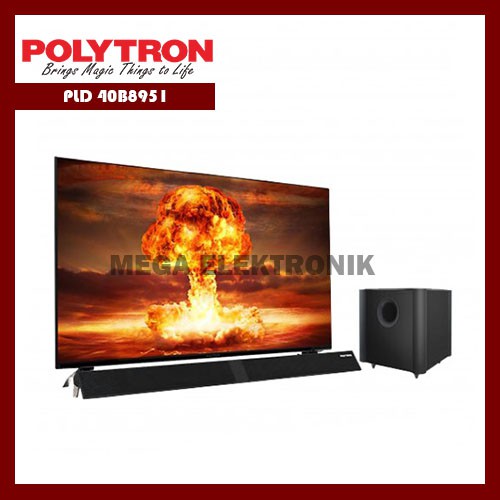 POLYTRON PLD 40B8951 LED TV 40 inch Cinemax Soundbar Frameless