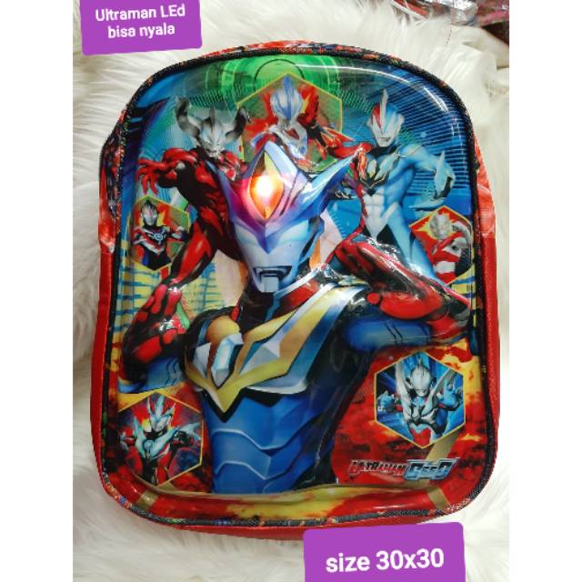 TAS ULTRAMAN EMBOSED TAS ULTRAMAN  TAS LED TAS ANAK SRKOLAH TK