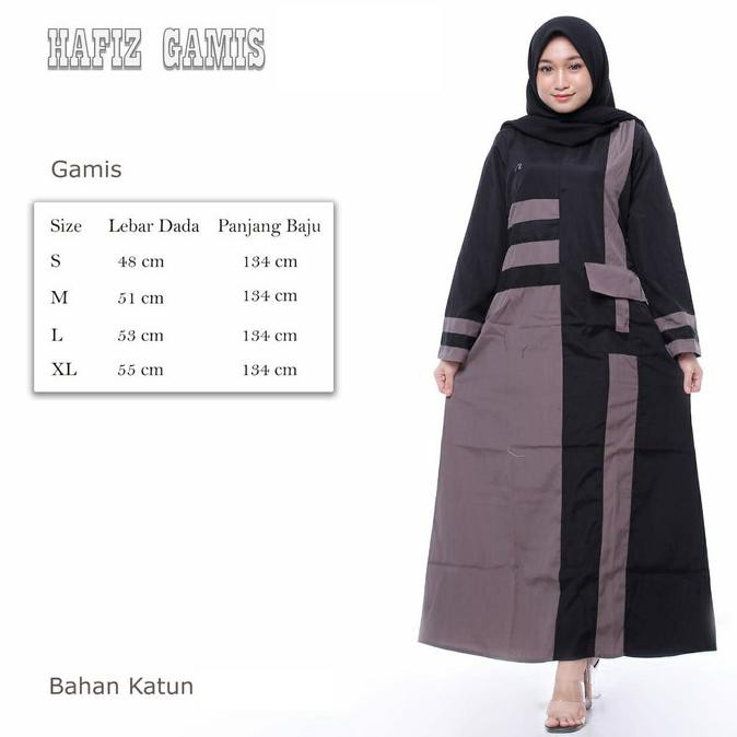 baju gamis wanita terbaru murah bahan katun - Gamis Hafiz, M