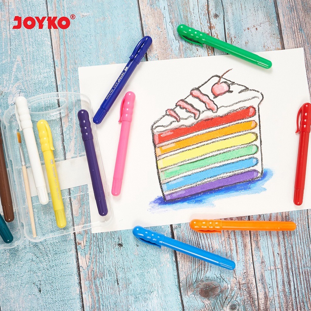 Crayon Putar Joyko Silky SLC-A Silky Crayon Krayon Halus Joyko SLC-A-12 SLC-A-24 Warna Colors