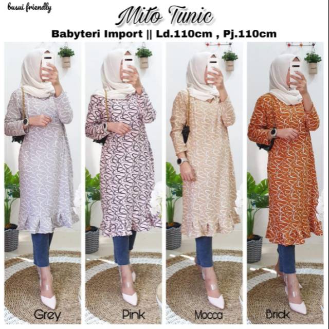 NEW  MITO TUNIC / ATASAN TUNIC WANITA / BAJU TUNIC TERBARU