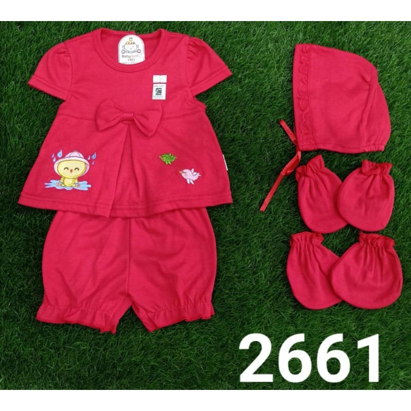 BAJU SETELAN MERAH SET Boy girl rok CEWEK COWOK BAYI TOPI STK SELAPANAN MAGWEE BB LUCKY