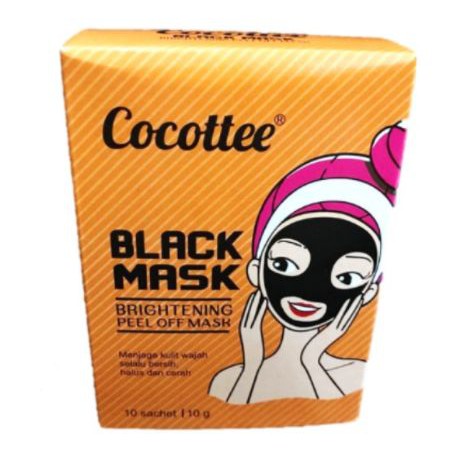 (BPOM) Masker Wajah Pengankat Komedo Melembabkan Kulit Face Mask Cocottee Black mud Face Mask Sachet / Brightening Peel Off Mask Sachet