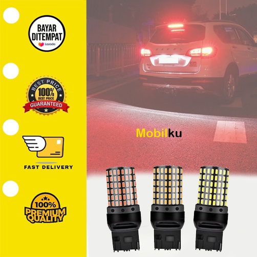 [BISA COD] Lampu led Rem Brake Stop T20 7443 144 Mata Smd 3014 Lampu Led Sein Sign Kaca Ultra Bright