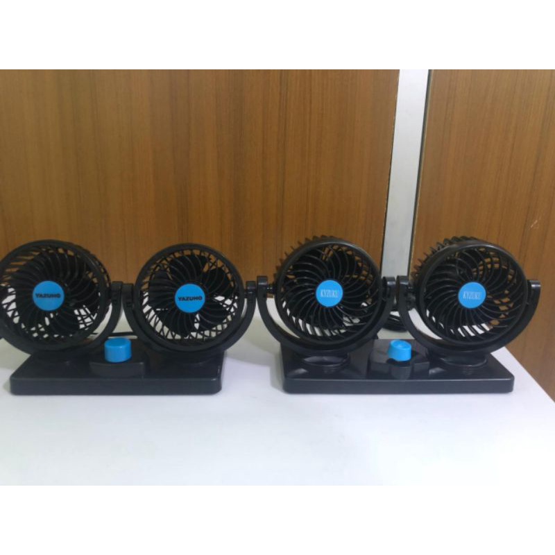 KYZUKU T-303/T-304 Kipas Angin Mobil Double Headed Fan / Kipas Angin Mobil 12Volt/24Volt Kipas Mobil