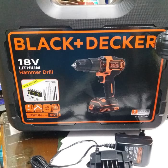MESIN BOR CORLDLESS IMPACT BATRE BATERAI BLACK DECKER 18V