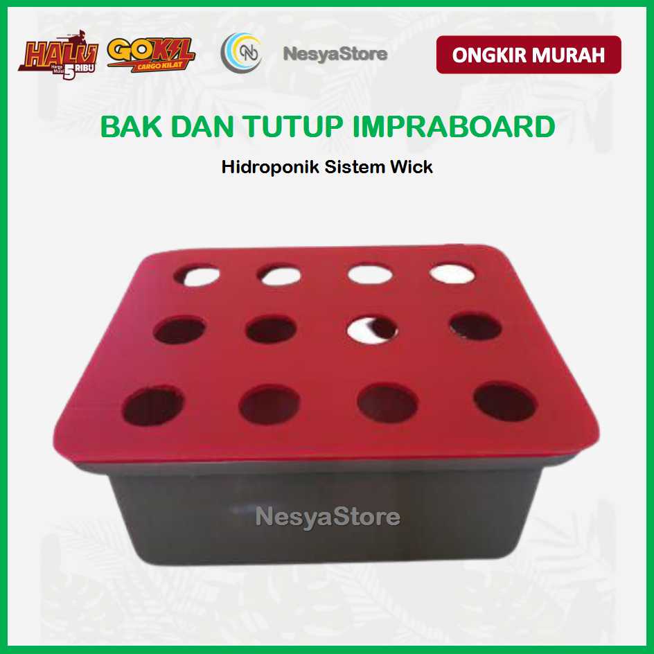 Paket 1 Bak dan Tutup Impraboard Hidroponik Sistem Wick