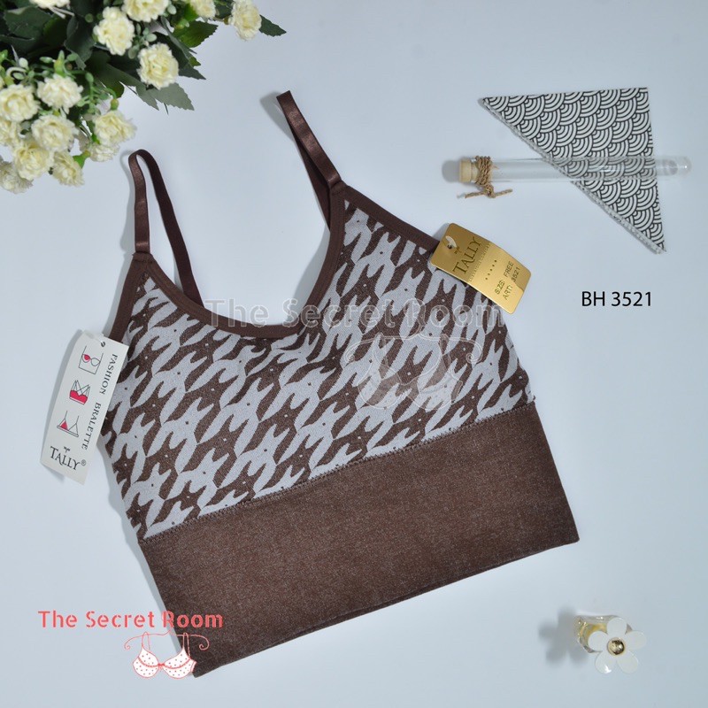 TALLY SPORT BRA BH KEMBEN BRALETTE 3521 I ADA BUSA I FREE SIZE I CUP B I BAHAN RAJUT EXTRA STRETCH-