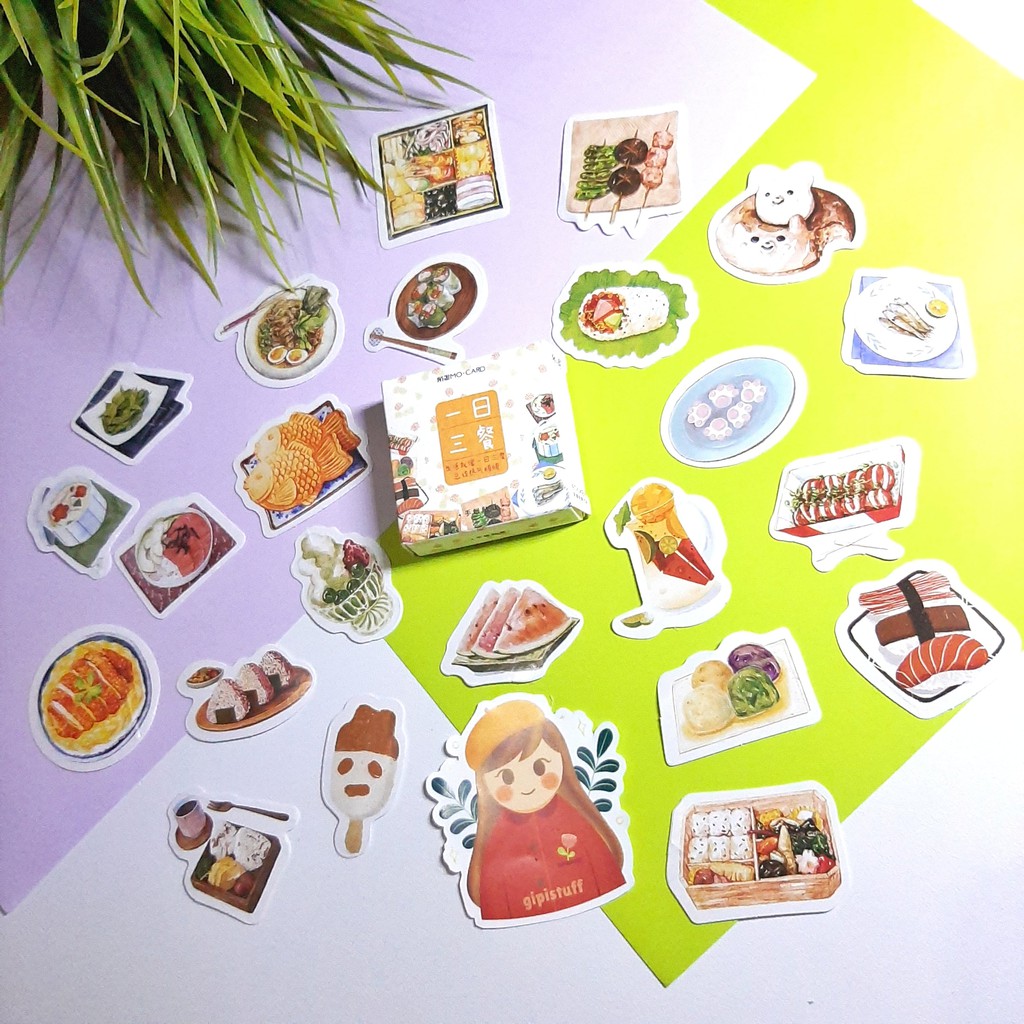 

GIPISTUFF 46 Lembar Stiker Kertas Sticker Set Motif Makanan Untuk Scrapbook Journal