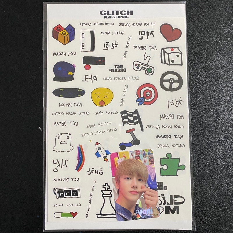 md pop up store nct dream glitch mode tattoo + luggage sticker set jaemin sealed